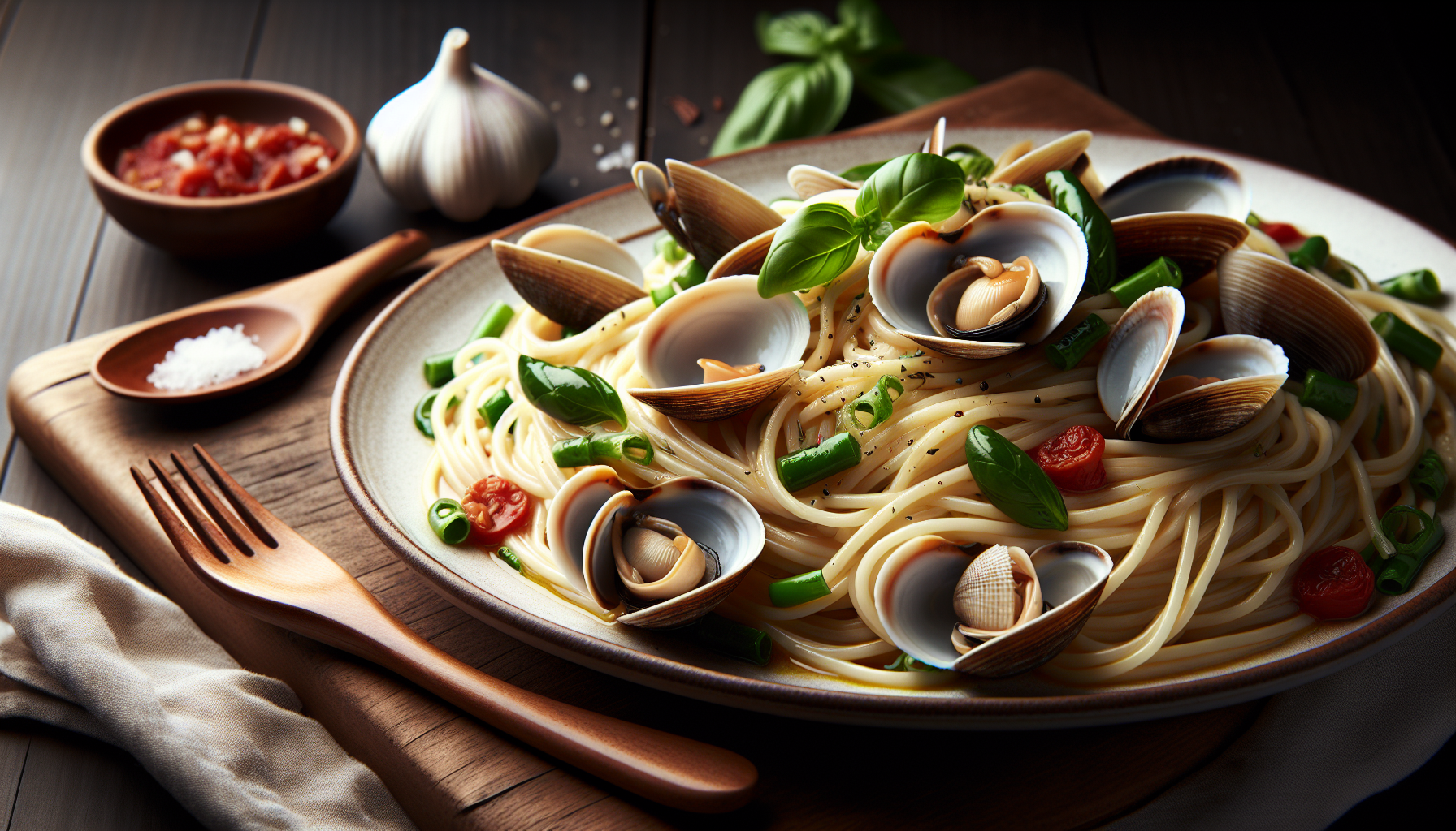 spaghetti alle vongole in bianco